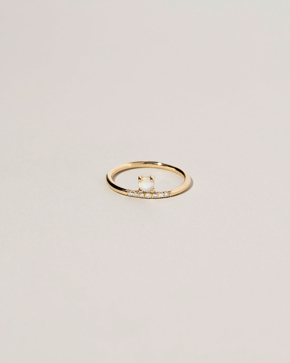  Stacked Ring - Opal on light color background.