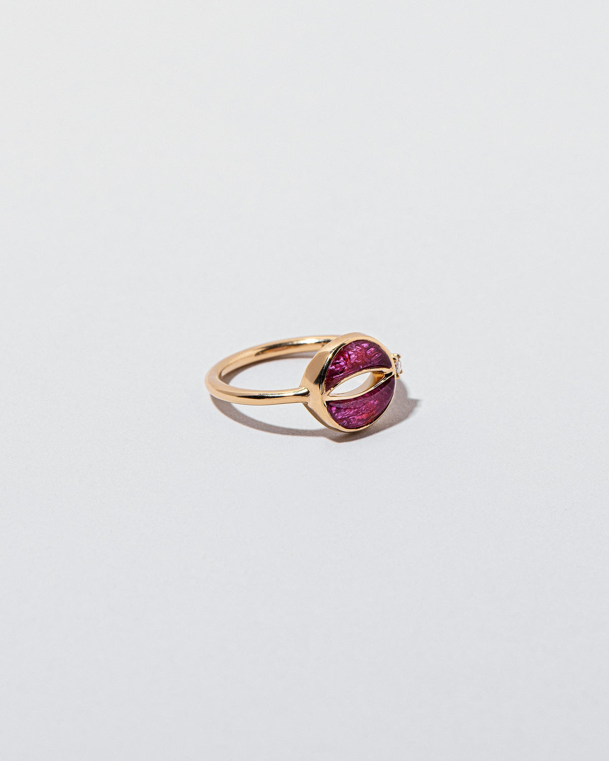 View from the side of the Rebirth Ring on light color background