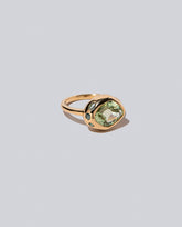 View from the side of the Yarrow Ring on light color background.