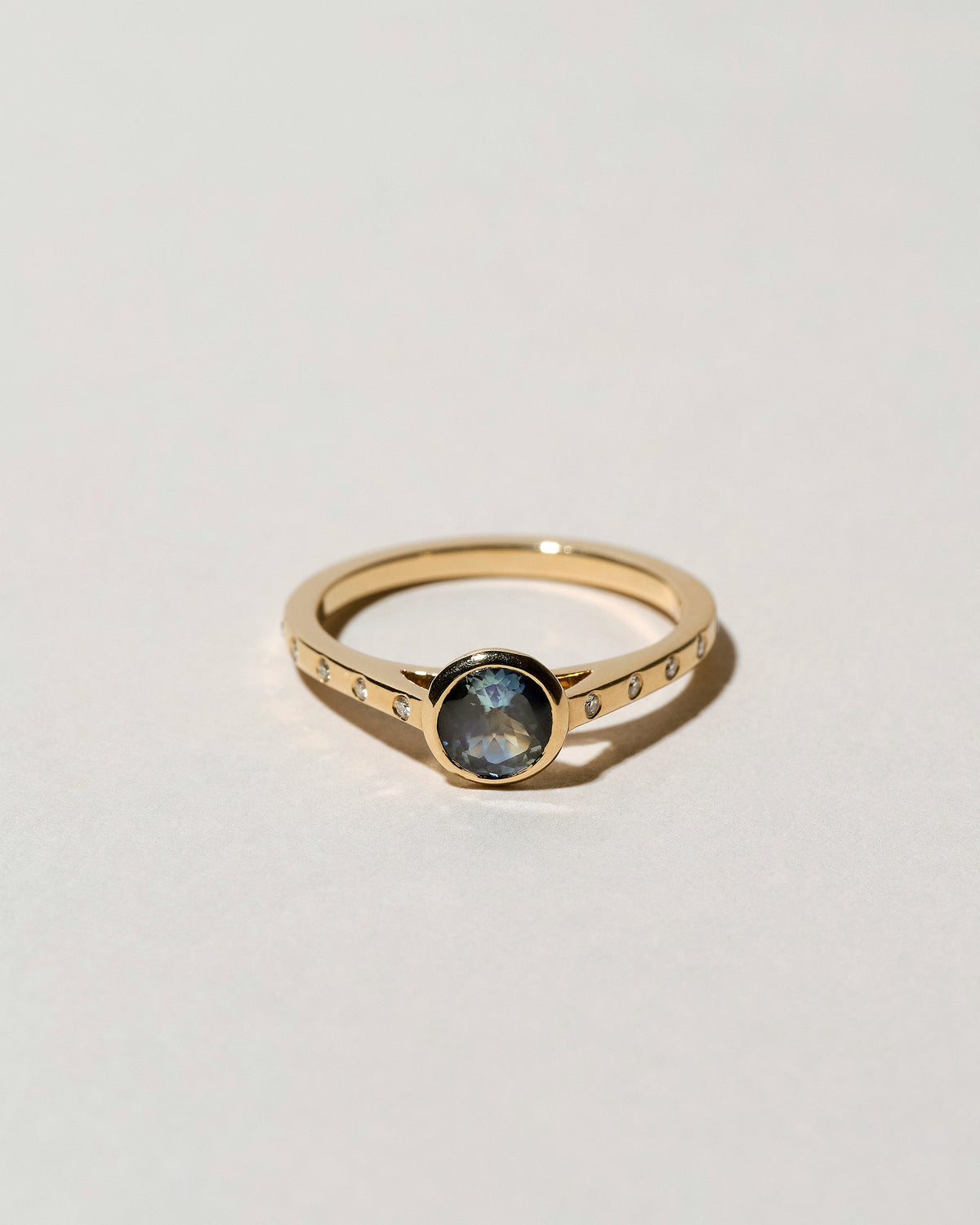  Calatrava Ring - Blue Sapphire on light color background.