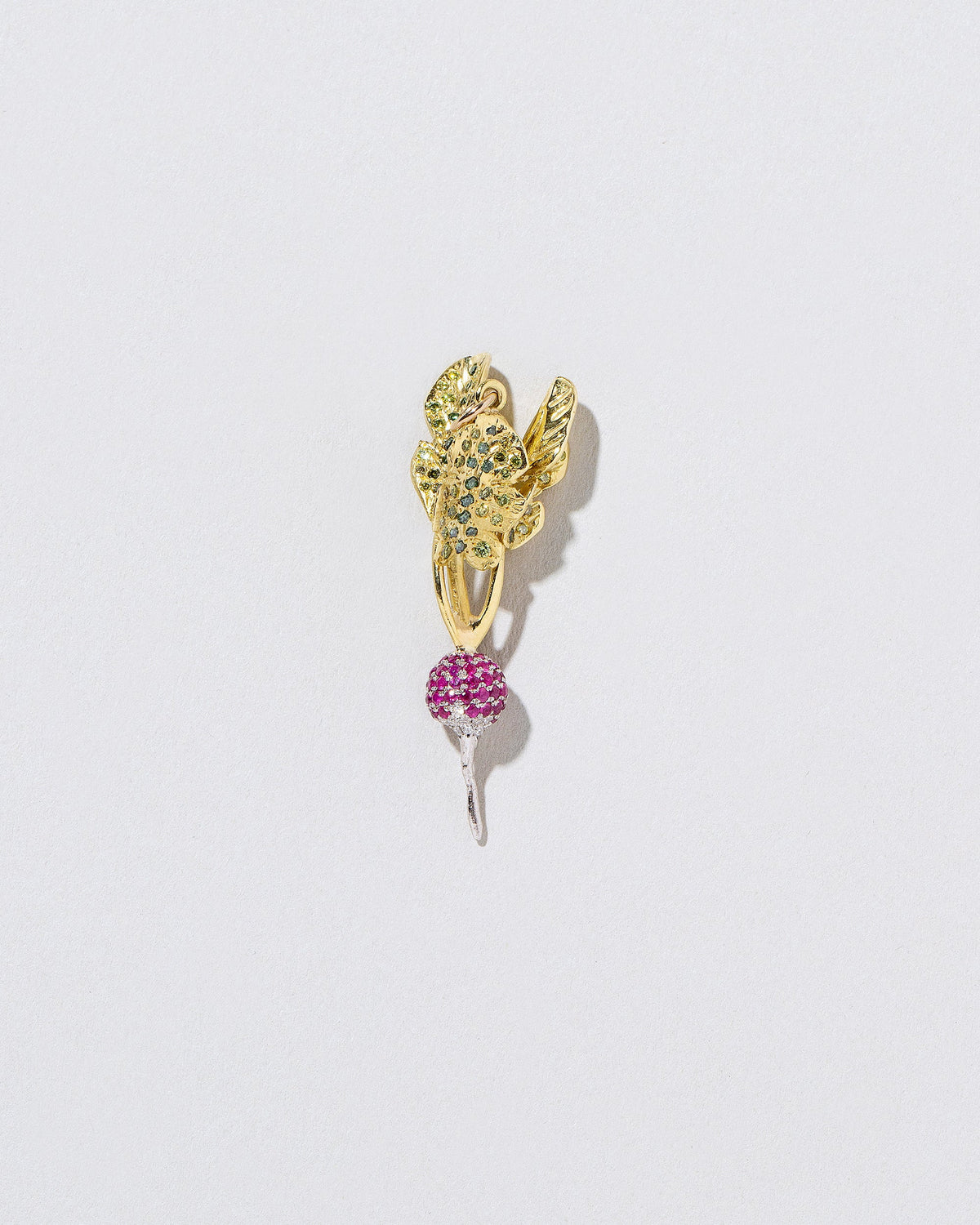  Red Radish Charm on light color background.