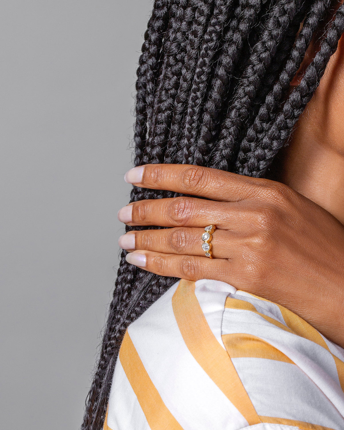 Lyra Ring on model.