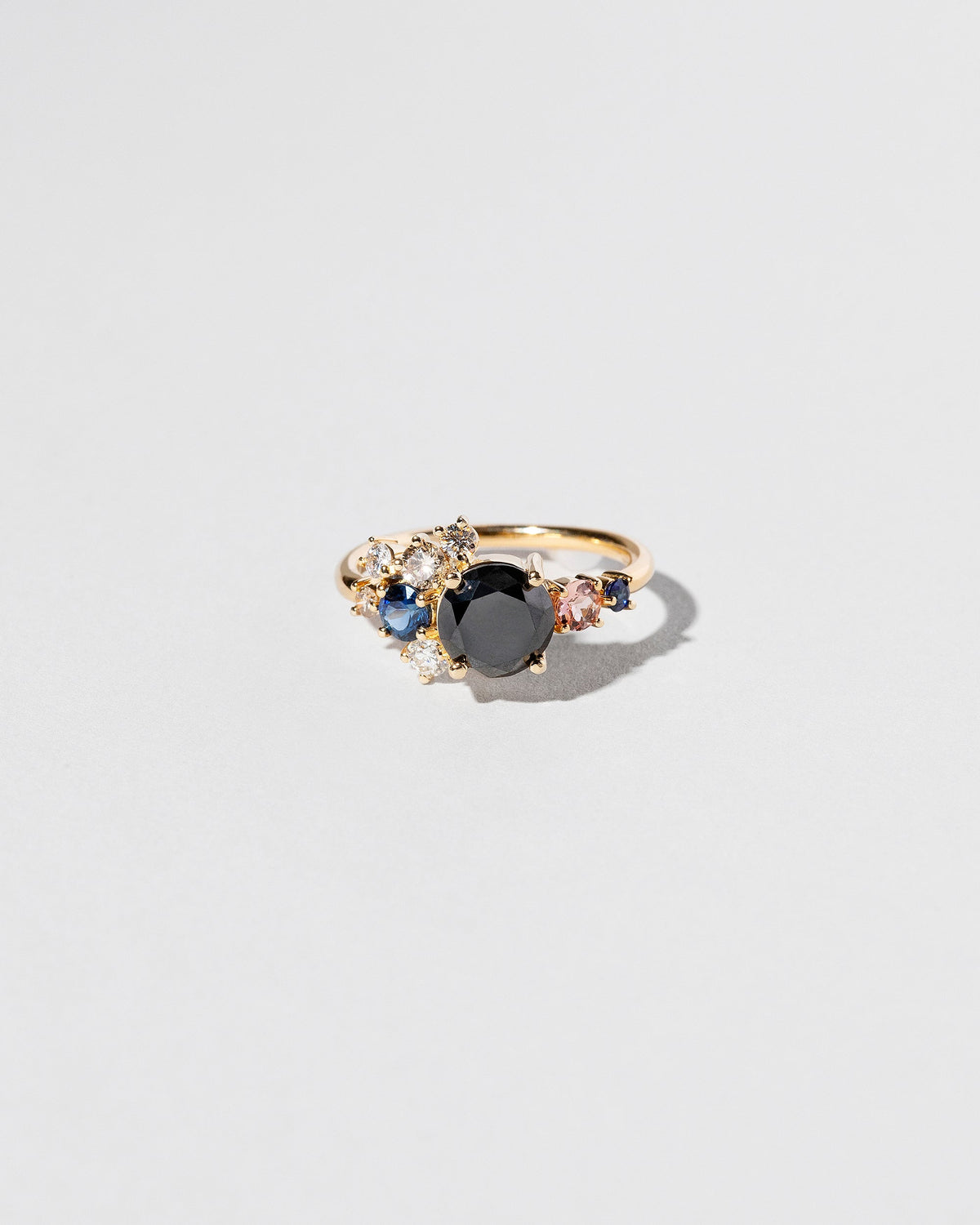  Vega Ring - Black Diamond on light color background.
