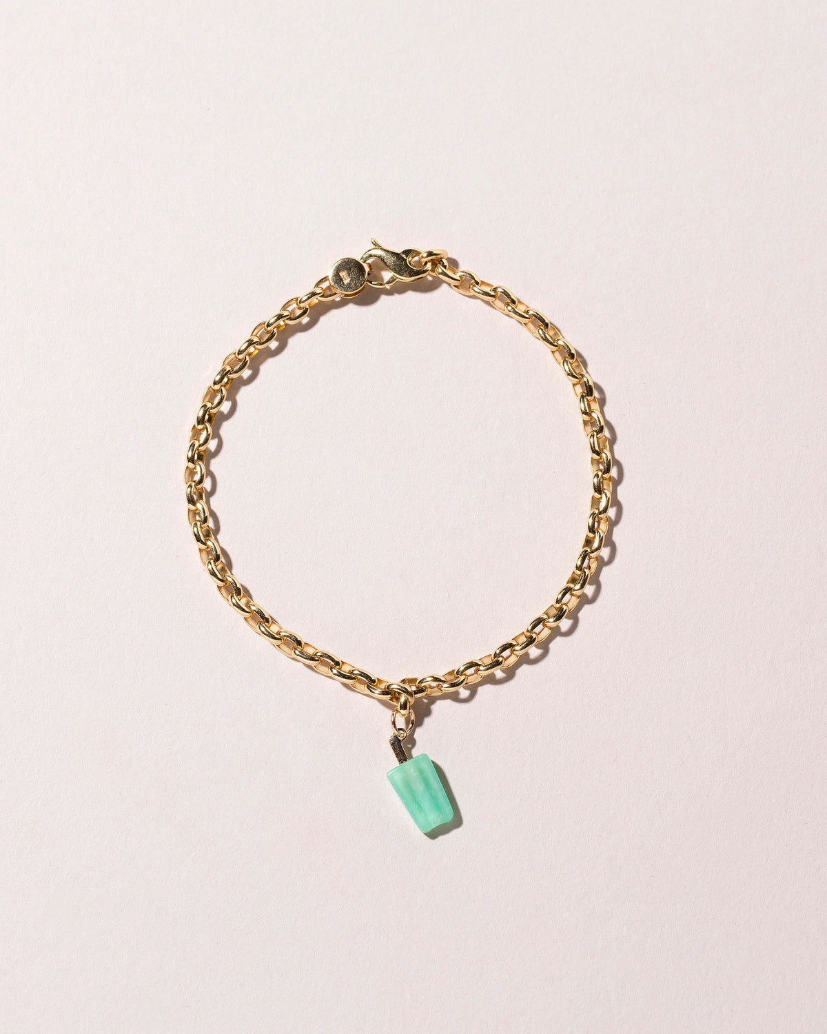  Popsicle Charm - Lime on light color background.